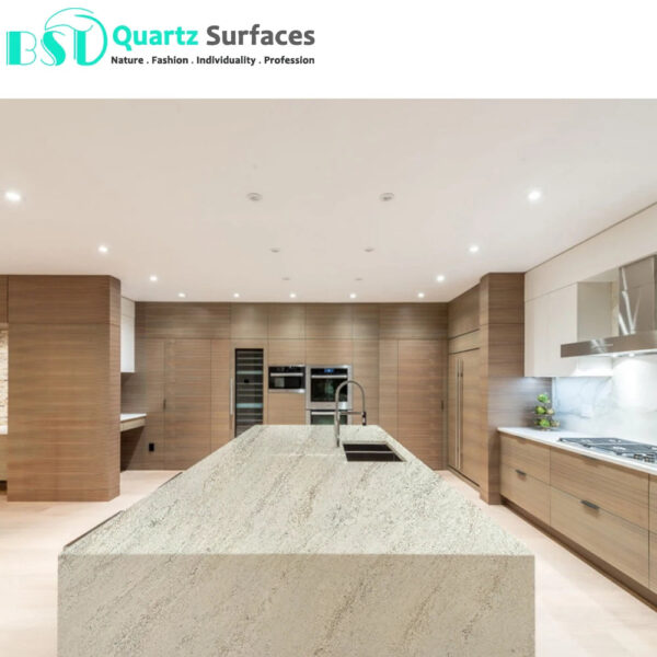Wholesale Artificial White Quartz Stone Slab Prefabricated Countertop Faux Quartz for Kitchen Top - Image 2