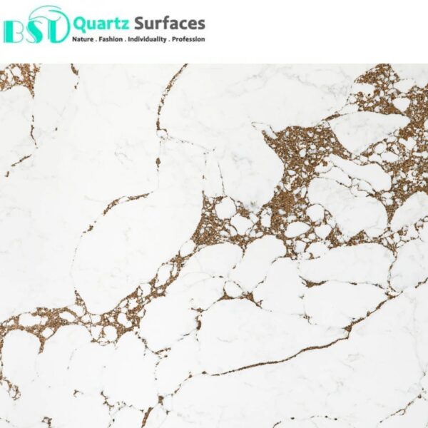 Splendor Brown-Luxury Quartz Kitchen Top  Prefab Quartz Island Countertops with Multi-Colored Veins - Image 3