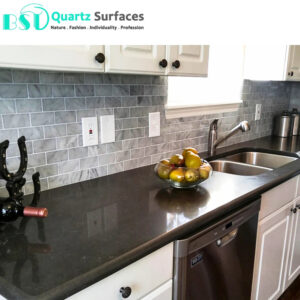 Rapid Delivery Marble Look Grey Base Color Artificial Quartz Stone Slab for Countertop