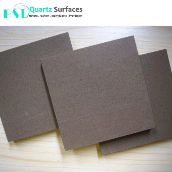 Ice Grey Brown Chocolate Quartz Stone Slab For Tops or Engineered Flooring - Image 3