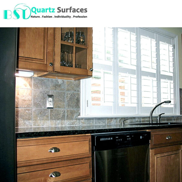Granite Looking Artificial Quartz Slab Countertops Grey 49 Kitchen Island Crater and Stone Kitchen Kitchen Modern Price Natural - Image 3