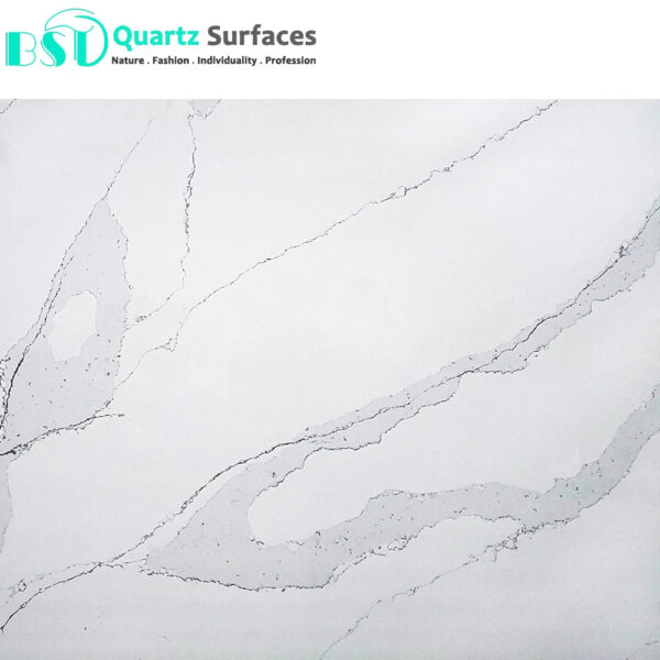 Island Top With Calacatta Quartz Bathroom Top Engineered Stone Polish Solid Surface Quartz Stone Big Slab Kitchen Countertop - Image 4