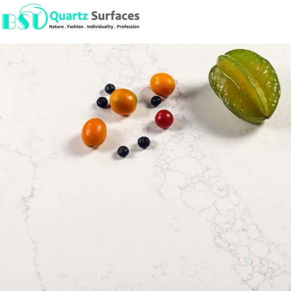 Popular Crystal Calacatta Nuvo Artificial Quartz Stone Slab at a Wholesale Price - Image 2