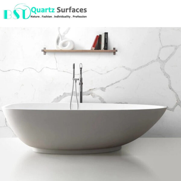 Marble Like white Quartz stacked Kitchen Countertop Home Floor Ceramic Porcelain Tile for Stairs/Step Tiles/Wholesales - Image 3