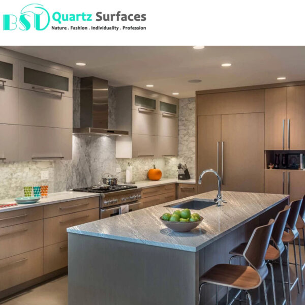 Cut to Size Quartz Stone for Kitchen Benchtop Super White Quartz Stone/Quartz Slab Engineered for Kitchen Countertop - Image 4