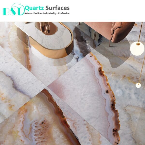 Italian Modern Round Marble Sintered Stone slab 12mm stainless steel Dining Tables for Round Table For Six People