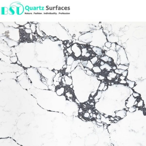 Splendor Grey - Engineered Quartz Stone Kitchen Work Top Island Countertops with Multi-Colored Veins - Image 5