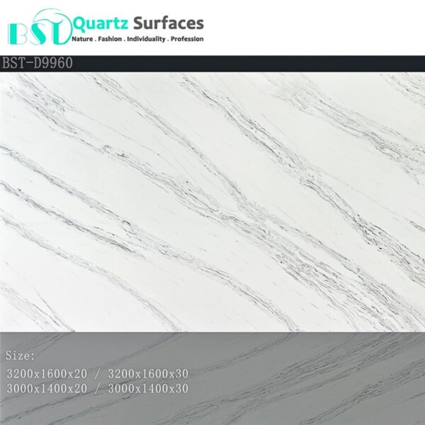 New Look Ethereal One Manufacturer Brownish Quartz Stone Slab with Grey Veins for Countertops Available Quickly - Image 4