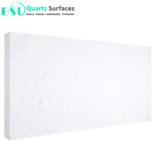 New Look Nest Carrara Manufacturer Brownish Quartz Stone Slab with Golden Veins for Countertops Available Quickly - Image 3