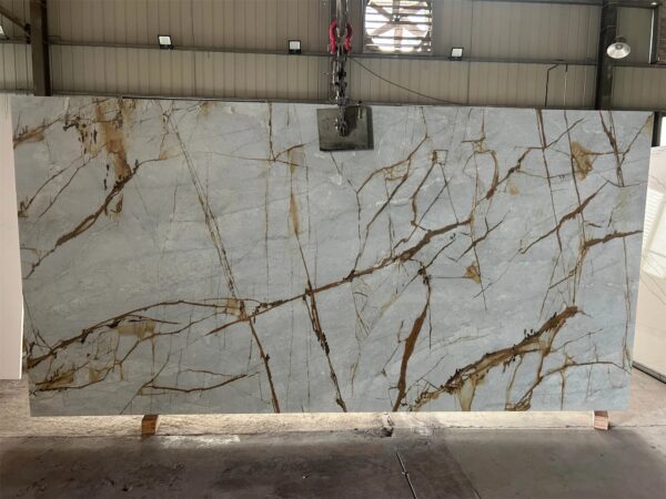 New Veined Quartz Stone Printed Marble Pattern Big Jumbo Size Slabs - Image 6