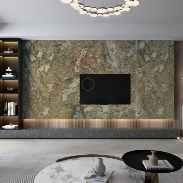Luxury Modern Brown & Gold Sintered Stone Tiles Wall Slab Sintered Stone Ceramic Tiles For Countertop Dining Table Wall Basin - Image 6