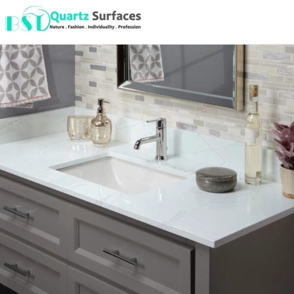 New Look Calacatta lvory - Quartz Stone With Golden Veins Pattern Big Slab Kitchen Countertop