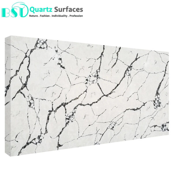 Hot Sale Calacatta Artificial Quartz Stone for Kitchen Countertop and Table Top Wholesale Price - Image 3