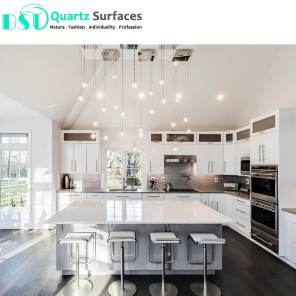 Iceberg White Quartz for Vanity Top and Counter Top Wholesale Quartz Slabs For Kitchen Countertop - Image 4