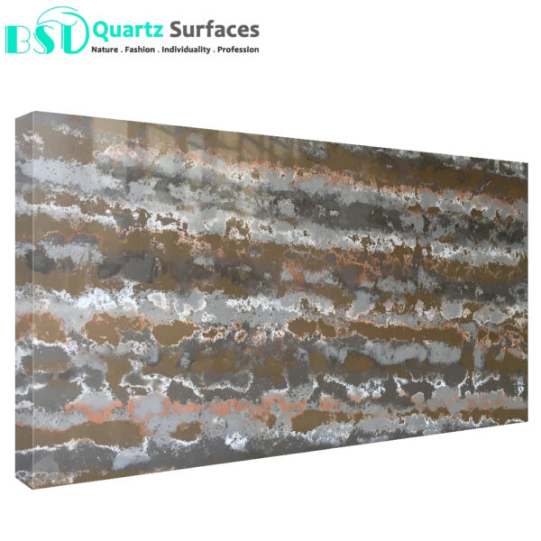 Corrugate Deep Quartz Stone Foshan Manufacturer Marble Imitation Wall Marble Quartz Stone Slab