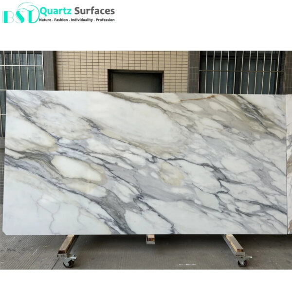Artificial Quartz Stone Calacatta Statuario Jumbo Slab - Image 4