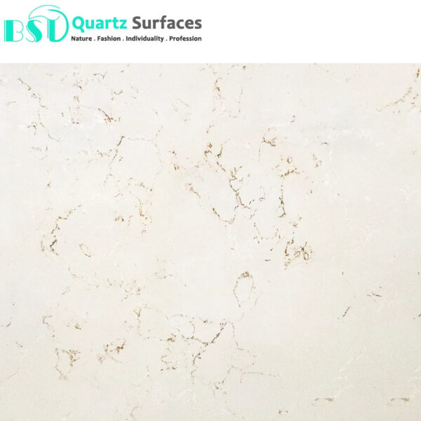 New Look Vanilla Noir Manufacturer Brownish Quartz Stone Slab with Golden Veins for Countertops Available Quickly - Image 4