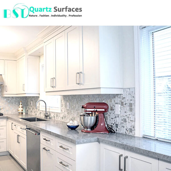 Grey Colors Quartz Stone with Leather Finish Kitchen Modern 49 Translucent Onyx Marble Stone Kitchen Counter Top Big Slab 0.04 %