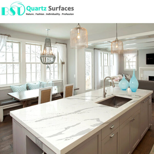 2cm Sintered Stone Crystal White Calacatta Quartz Slab Stock 20mm Artificial Stone Soapstone Quartz Slab - Image 6