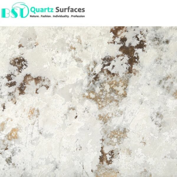 Alaska White - Luxury Quartz Kitchen Top  Prefab Quartz Island Countertops with Multi-Colored Veins - Image 2