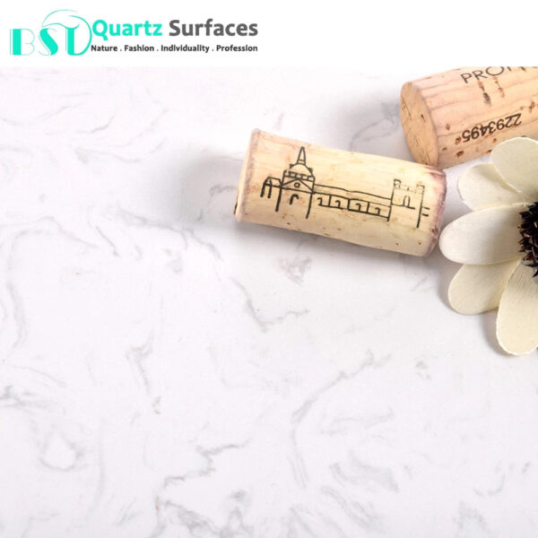 White-based Artificial Quartz Stone Slabs with Veins at a Low Price High Quality Wholesale Price Tile Countertop - Image 2