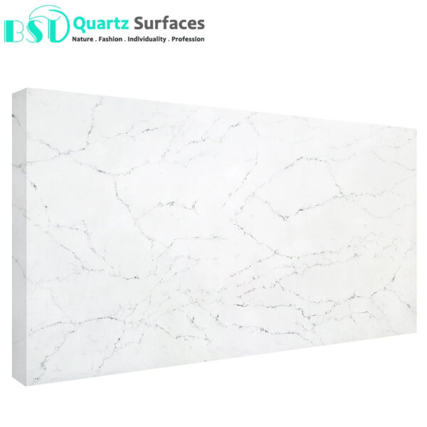White Attica - Quartz Stone Marble Top for Kitchen Island Top Manufacturer Brownish Quartz Stone Slab for Countertops - Image 5