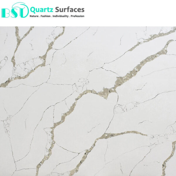 Centurymosaic Wholesale Thailand 2cm Calacatta White Large Artificial Quartz Stone Slab With Grey Veins For Kitchen Counterto - Image 2