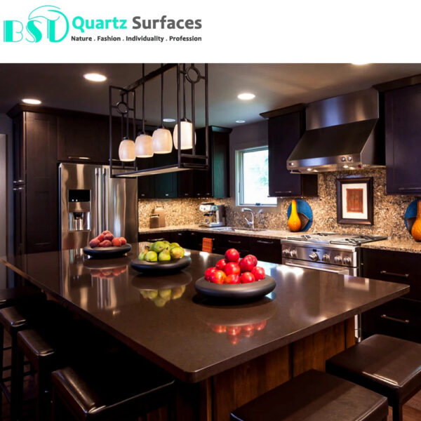 Cut-to-Size Kitchen Artificial Quartz Marble Granite Stone Carrara White Calacatta Vanity Quartz Countertop with Grey Veins - Image 4