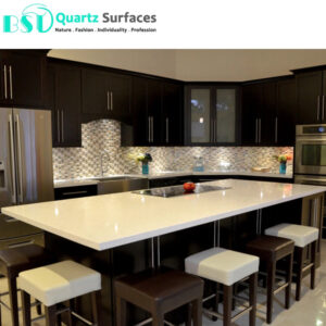 New Look Cream Carrara Manufacturer Brownish Quartz Stone Slab with Golden Veins for Countertops Available Quickly