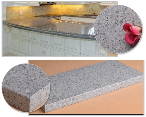 Kitchen Artificial Quartz Marble Granite Stone Carrara White Calacatta Vanity Quartz Countertop with Grey Veins - Image 4