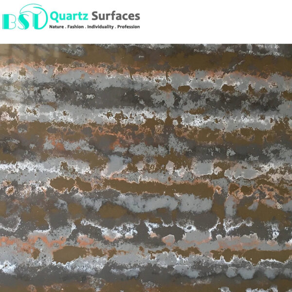 Corrugate Deep Quartz Stone Foshan Manufacturer Marble Imitation Wall Marble Quartz Stone Slab - Image 2