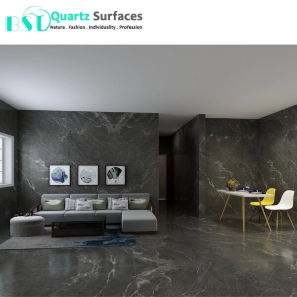 Polished Porcelain Flooring Tiles Interior 60x60cm Europe Modern Full Body Tiles Hotel Interior Wall BST Wooden Pallet Granular - Image 5
