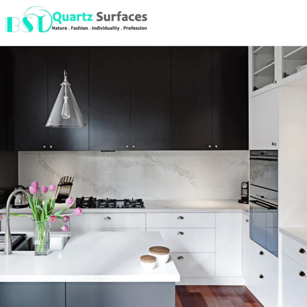Customized Calacatta Artificial Quartz Stone Countertop Big Slabs Floor Sintered Stone Tiles for Kitchen - Image 3