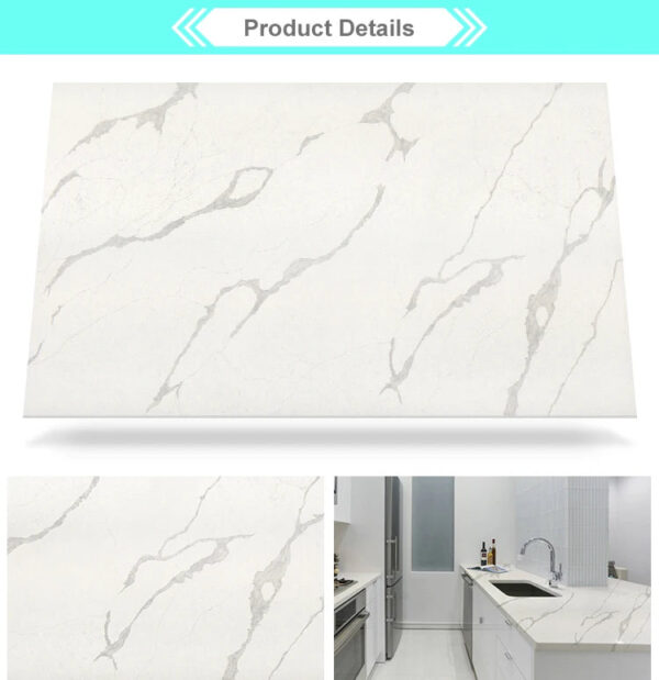 Quartz Stone That Look Like Natural Marble for Bathroom Vanity Tops - Image 6