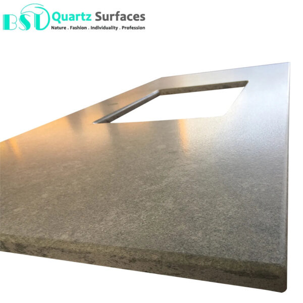 Arabetto Dark Quartz Stone Foshan Manufacturer Marble Synthetic Quartz Slab with Multi-Colored Base for Kitchen Table Top - Image 4