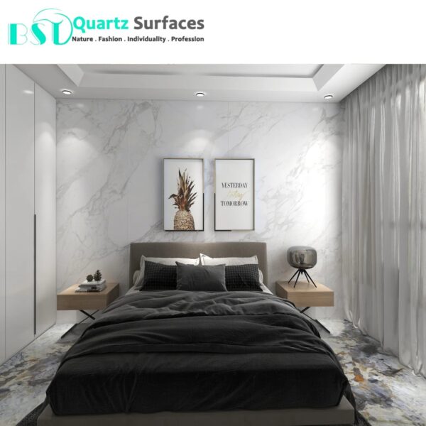 Luxury Minimalist White Sintered Stone Tiles Wall Slab Sintered Stone Ceramic Tiles For Countertop Dining Table Wall Basin Floor - Image 5