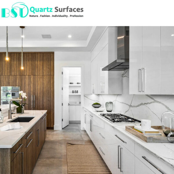 Water Resistant Calcutta Engineering Quartz Stone High Quality Wholesale Price Tile Countertop Sintered Stone - Image 4