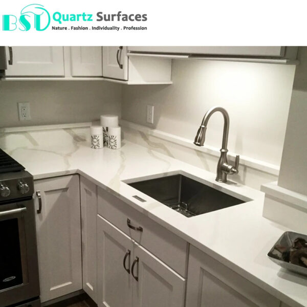 Water Resistant Calcutta Engineering Quartz Stone High Quality Wholesale Price Tile Countertop Sintered Stone - Image 6
