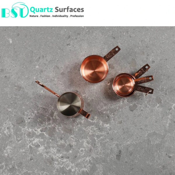 Grey Colors Quartz Stone with Leather Finish Kitchen Modern 49 Translucent Onyx Marble Stone Kitchen Counter Top Big Slab 0.04 % - Image 2
