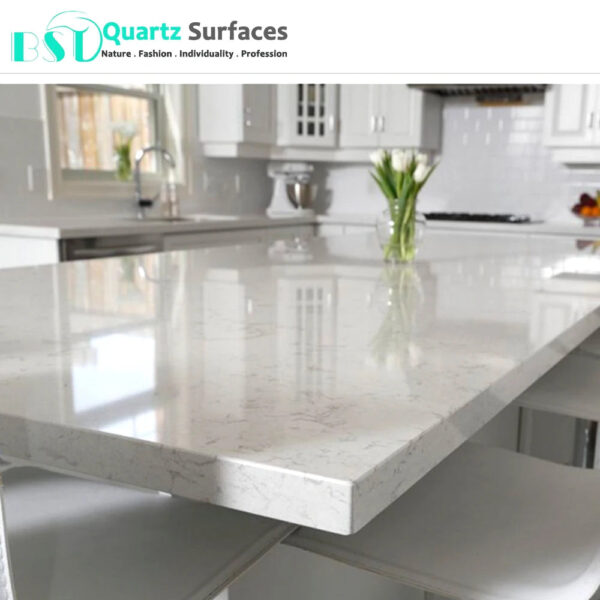 White-based Artificial Quartz Stone Slabs with Veins at a Low Price High Quality Wholesale Price Tile Countertop - Image 5