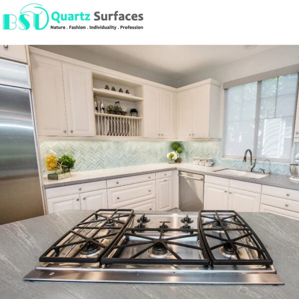 Cut to Size Quartz Stone for Kitchen Benchtop Super White Quartz Stone/Quartz Slab Engineered for Kitchen Countertop - Image 3