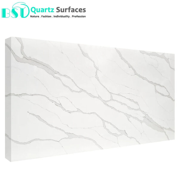ISO NSF SGS Certificated White Prefab Quartz Bath Vanity Tops Slabs Faux Marble Stone For Kitchen Countertop,Table Top - Image 3
