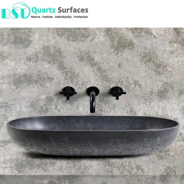 Arabetto Dark Quartz Stone Foshan Manufacturer Marble Synthetic Quartz Slab with Multi-Colored Base for Kitchen Table Top - Image 3