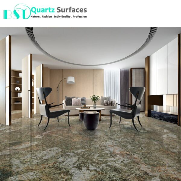 Luxury Modern Brown & Gold Sintered Stone Tiles Wall Slab Sintered Stone Ceramic Tiles For Countertop Dining Table Wall Basin - Image 2