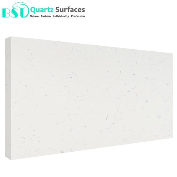 Crystal White Color Quartz Stone with Grey Vein  Natural Stone Look Marble Full Polished Glazed Matte Big Slab Sintered Stone - Image 2