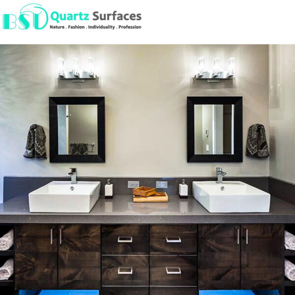 Countertop with Sparkle Grey Startlight Quartz MarbleKitchen Artificial Quartz Marble Granite Stone Carrara Quartz