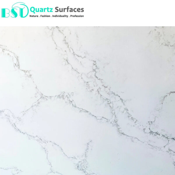Island Top With Calacatta White & Grey Quartz Slab for Kitchen Countertop Slab Calcutta Quartz Stone For Kitchen Counter Top - Image 3
