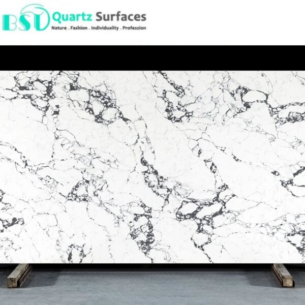 Splendor Grey - Engineered Quartz Stone Kitchen Work Top Island Countertops with Multi-Colored Veins - Image 3