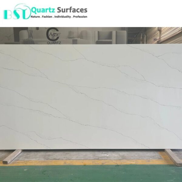 Venato Snow White Super Thin Vein Calacatta Quartz Stone in it High Grade Kitchen Countertops Quartz Stone Slabs - Image 4