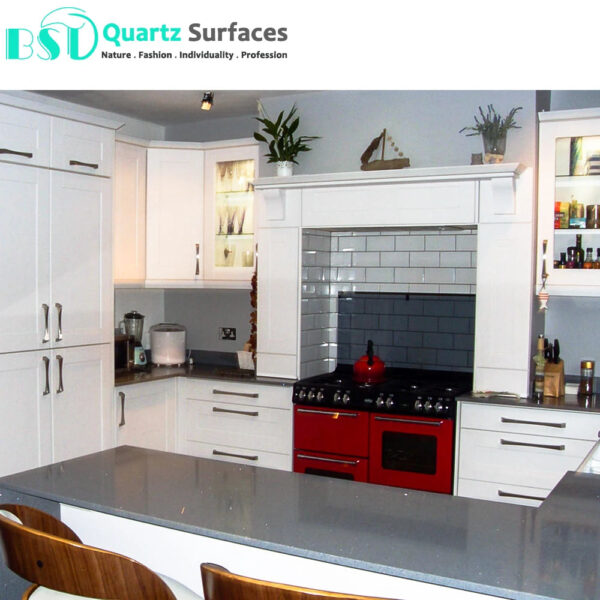 Countertop with Sparkle Grey Startlight Quartz MarbleKitchen Artificial Quartz Marble Granite Stone Carrara Quartz - Image 5